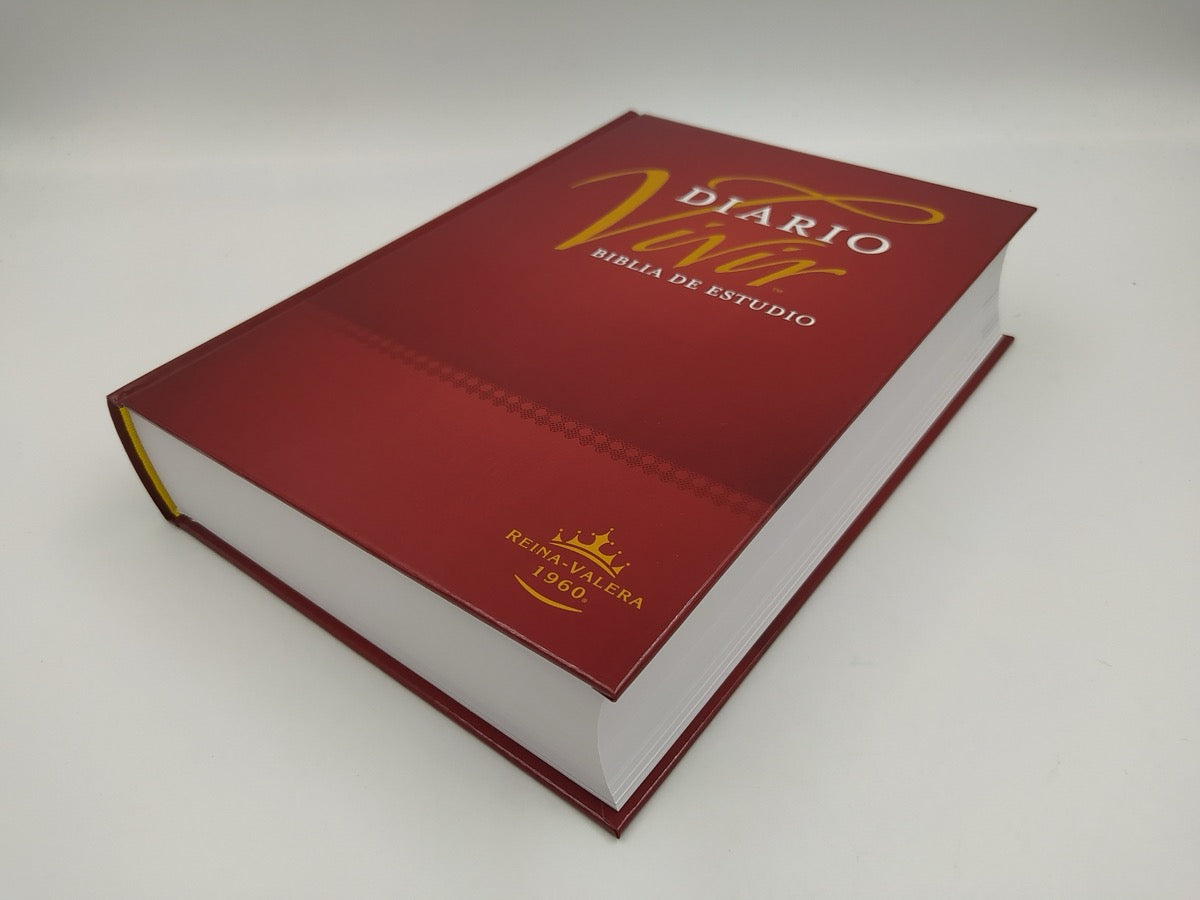 Biblia RVR 1960 de Estudio Diario Vivir Vino Tinto Tapa Dura
