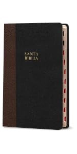 Biblia RVR 1960 Letra Súper Gigante Negro y Café Símil Piel con Índice