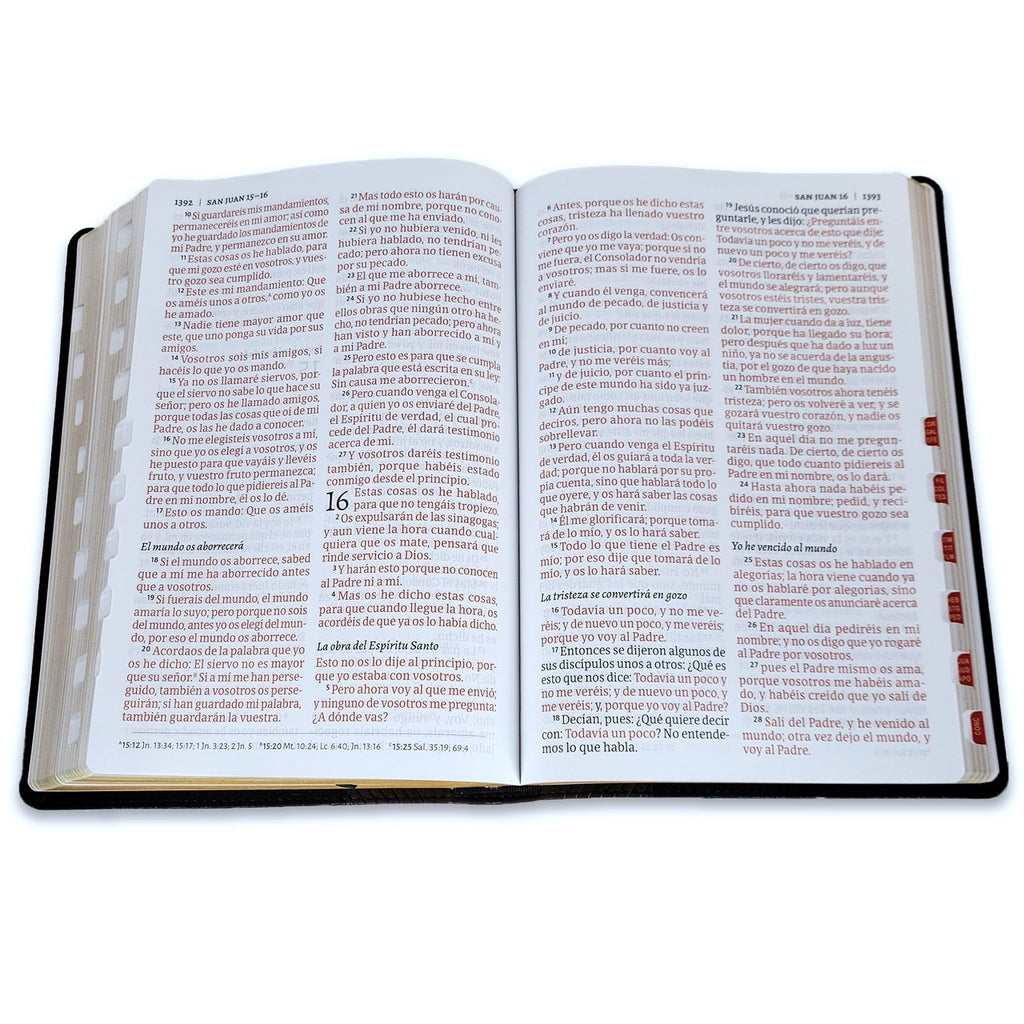 Biblia RVR 1960 Letra Súper Gigante Negro y Café Símil Piel con Índice