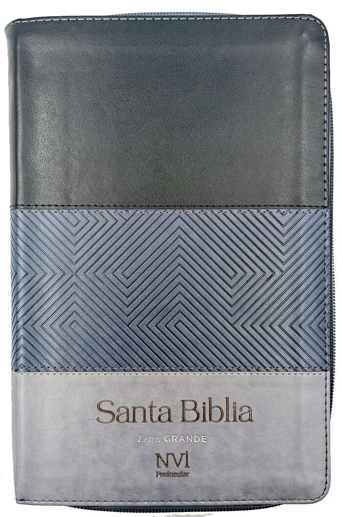 Biblia NVI Peninsular Tamaño Manual Letra Grande TRicolor Negro