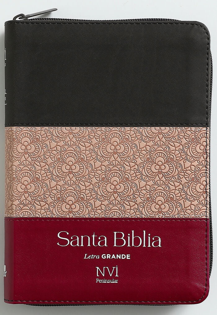 Biblia NVI Peninsular Portátil Letra Grande Tricolor NEgro