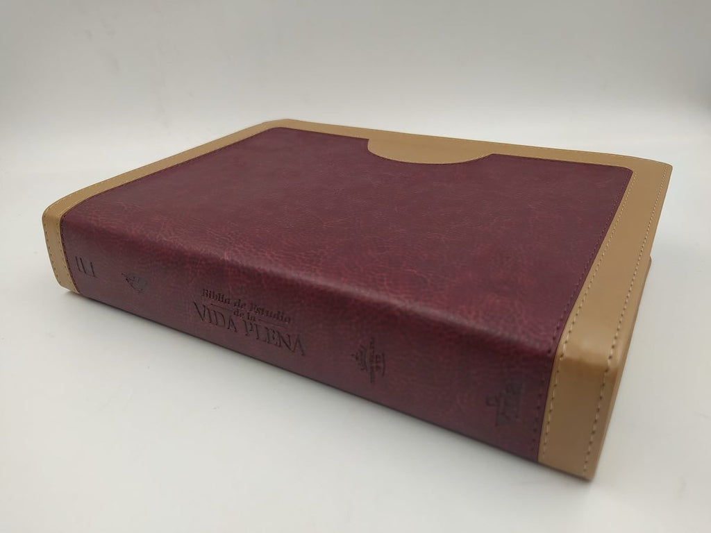 Biblia de estudio Vida Plena RVR60 Rojo Beige