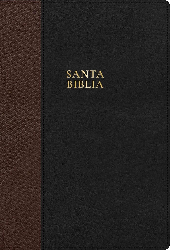 Biblia RVR 1960 Letra Súper Gigante Negro y Café Símil Piel
