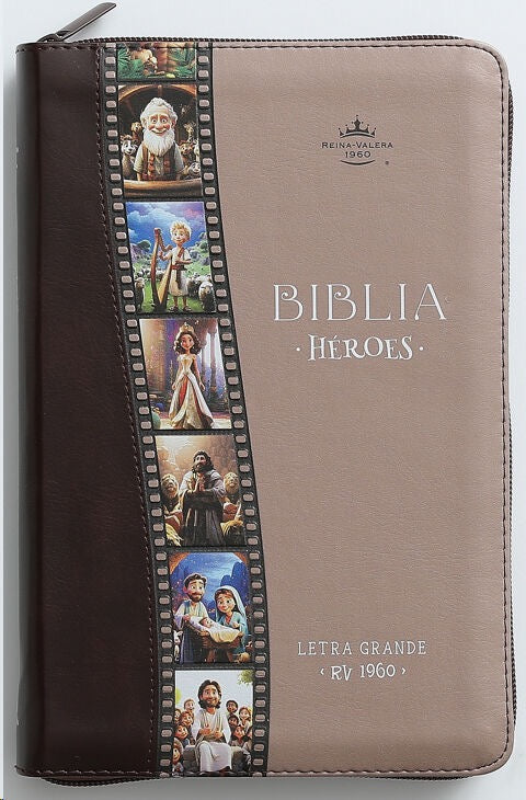 Biblia Héroes RVR60 Letra Grandecon cierre
