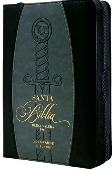 Biblia RVR60 portátil Letra Grande 11 puntos con cierre indice espada